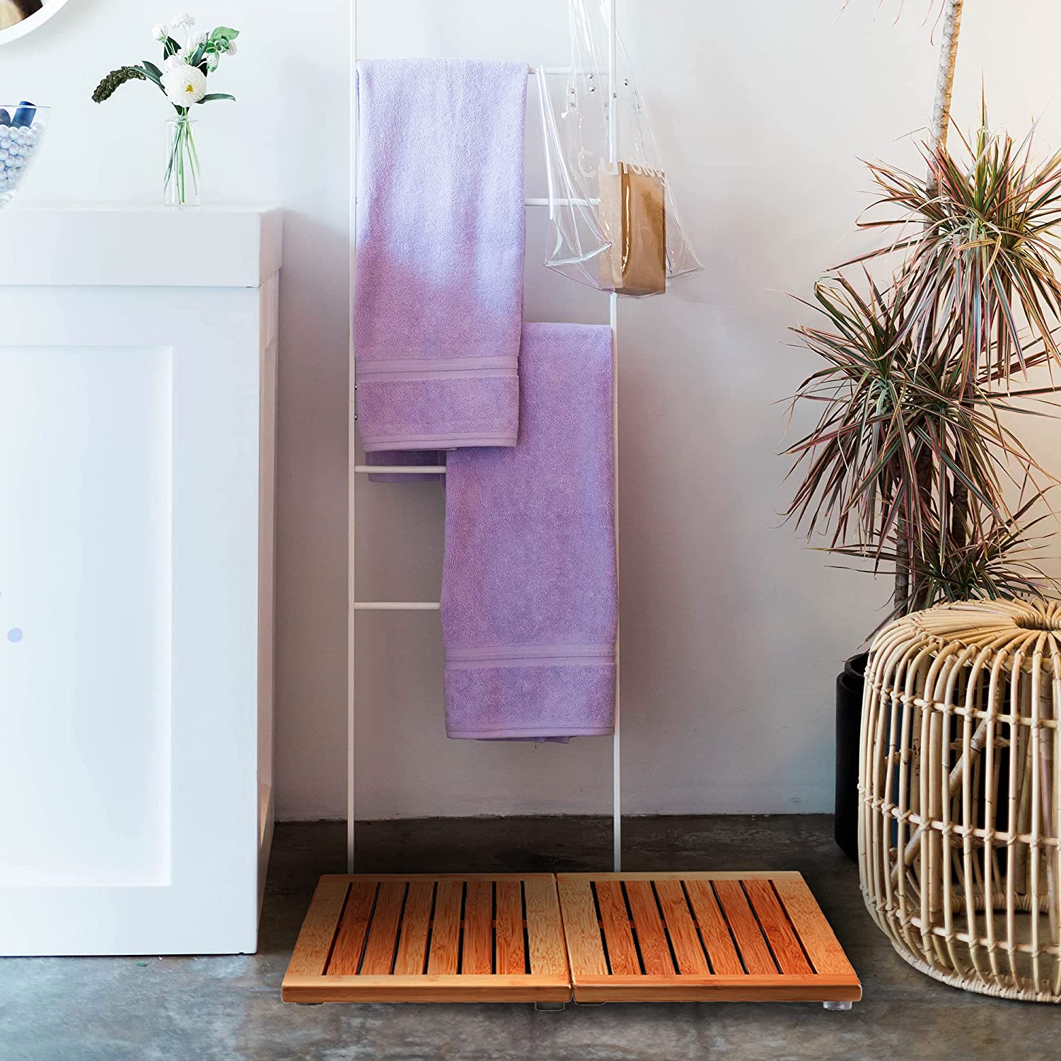 BambooMN Bath Mat Non Slip, Mold Resistant Wood Stripe Design For Bathroom  Or Shower Floor From Liuliumayy, $272.25